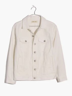 Madewell Oversized Trucker Jean Jacket in Tile White XXL